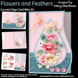 Flowers and Feathers - Curved Edge Card Mini Kit