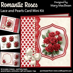 Romantic Roses - Lace and Pearls Card Mini Kit