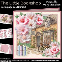 The Little Bookshop - Decoupage Card Mini Kit
