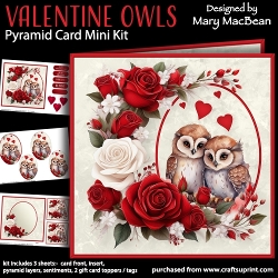 Valentine Owls - Pyramid Card Mini Kit