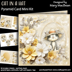 Cat in a Hat - Pyramid Card Mini Kit