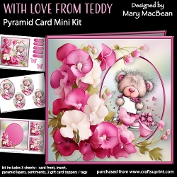 With Love from Teddy - Pyramid Card Mini Kit
