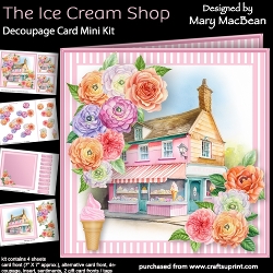 The Ice Cream Shop - Decoupage Card Mini Kit