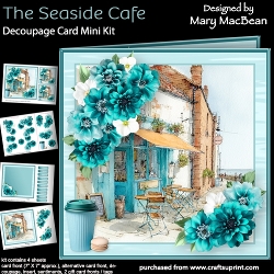 The Seaside Cafe - Decoupage Card Mini Kit