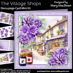 The Village Shops - Decoupage Card Mini Kit