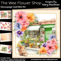 The Wee Flower Shop - Decoupage Card Mini Kit 