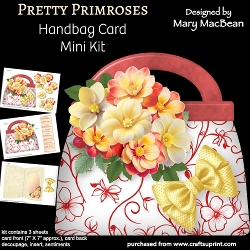 Pretty Primroses - Handbag Card Mini Kit