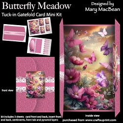 Butterfly Meadow - Tuck-in Gatefold Card Mini Kit