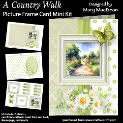 A Country Walk - Picture Frame Card Mini Kit