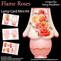 Flame Roses - Lamp Card Mini Kit