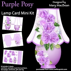 Purple Posy - Lamp Card Mini Kit
