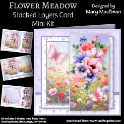 Flower Meadow - Stacked Layers Card Mini Kit