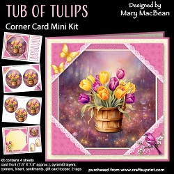 Tub of Tulips - Corner Card Mini Kit