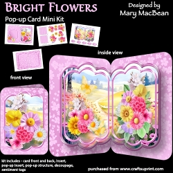Bright Flowers - Pop-up Card Mini Kit