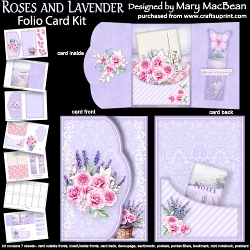 Roses and Lavender - Folio Card Kit