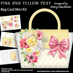 Pink and Yellow Posy - Bag Card Mini Kit