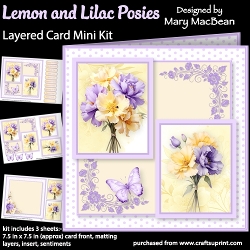 cup1454302_1648 - Lilac and Lemon Posies - Layered Card Mini Kit