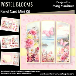Pastel Blooms - Panel Card Mini Kit