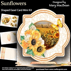 cup1460112_1648 - Sunflowers - Shaped Easel Card Mini Kit