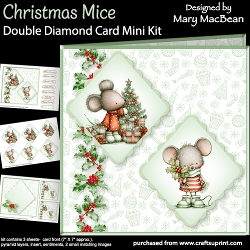 cup1461915_1648 - Christmas Mice - Double Diamond Card Mini Kit