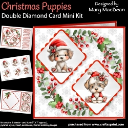 cup1461917_1648 - Christmas Puppies - Double Diamond Card Mini Kit