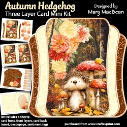 Autumn Hedgehog - Three Layer Card Mini Kit