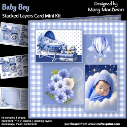 cup1466617_1648 - Baby Boy - Stacked Layers Card Mini Kit
