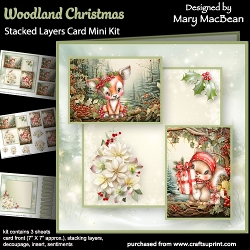 Woodland Christmas - Stacked Layers Card Mini Kit