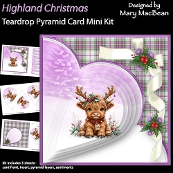 Highland Christmas - Teardrop Pyramid Card Mini Kit