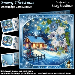 Snowy Christmas - Decoupage Card Mini Kit