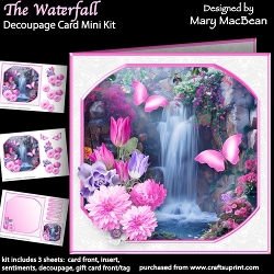 The Waterfall - Decoupage Card Mini Kit