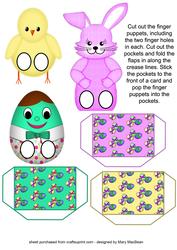 Easter Characters Finger Puppet Toppers