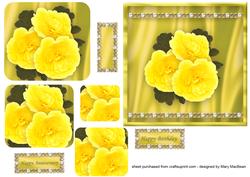 Diamonds and Silk Yellow Begonias