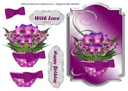 Violets Fancy Shape Topper