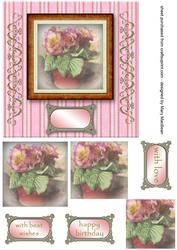 Framed Art - Pot of Primulas