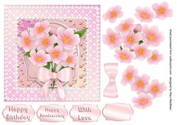 Flowers and Lace - Pink Anemones