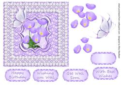Flowers and Lace - Purple Poppies