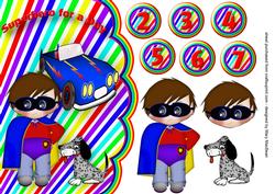 Superhero for a Day Scalloped Edge Card