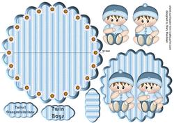 Twin Boys Wobble Card
