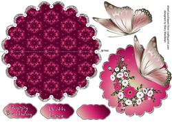 Gerberas Wobble Card