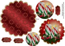 Christmas Candles Wobble Card