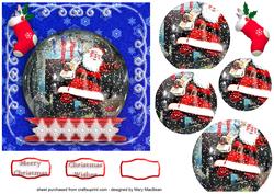 Santa's Been - Snow Globe Pyramid