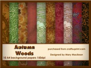 Autumn Woods Background Papers
