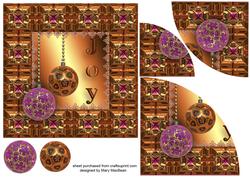Christmas Joy Glitzy Corner Stacker Card