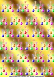 Baubles Gold Background Paper
