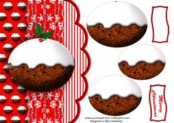 Christmas Pud Decoupage Card