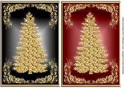 Gold Christmas Trees Twin Toppers