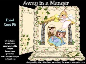 Away in a Manger Christmas Easel Card Kit