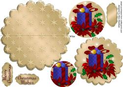 Christmas Wobbles - Gift with Poinsettias