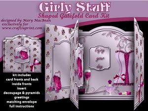 Girly Stuff Gatefold Card Kit
